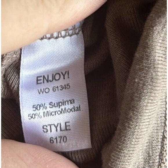 Michael Stars Open Cardigan Duster Beige Supima Micro Modal 6170 One Size - Picture 4 of 5